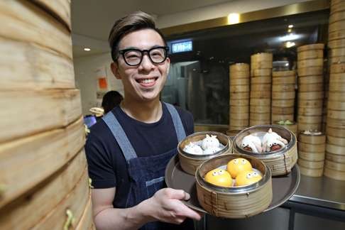 Winson Yip, with some of his dim sum creations. Photo: Bruce Yan