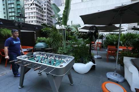 The rooftop at Beef & Liberty in Wan Chai. Photo: Jonathan Wong