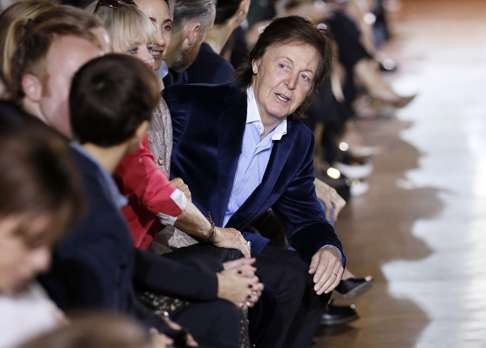 Stella’s father Paul McCartney at a 2013 fashion show in Paris. Photo: AFP