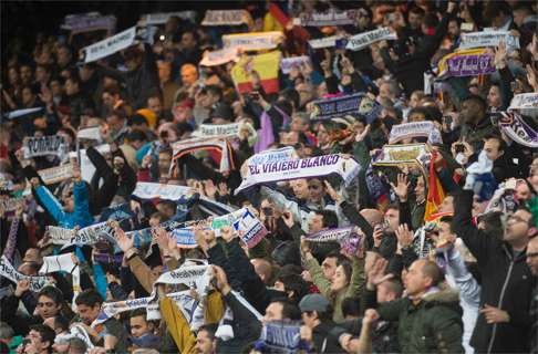 Real Madrid's supporters celebrate. Photo: AFP