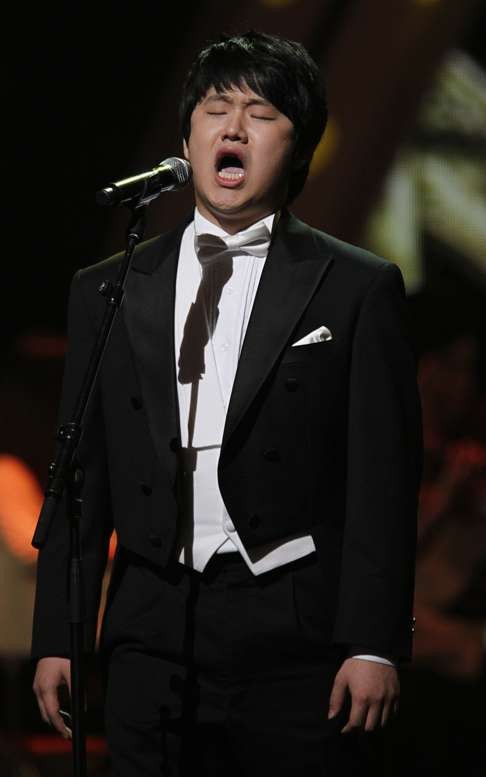 Sungbong Choi, 22, sings during a round of Korea's Got Talent in Seoul in 2011. Photo: Reuters