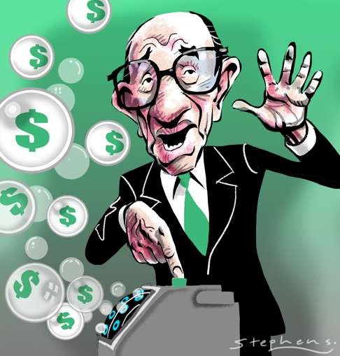 Alan Greenspan’s Midas touch has turned out to be just bubble making.