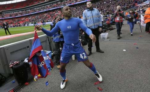 Crystal Palace's Jason Puncheon celebrates. Photo: AP