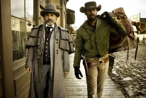 Quentin Tarantino is another director to have recently made films featuring black cowboy characters, including Django (played by Jamie Foxx, above, with co-star Christoph Waltz) in Django Unchained. Photo: AP