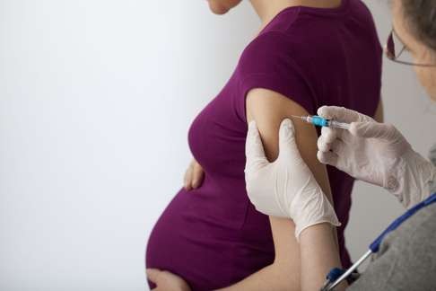 Infants whose mothers were vaccinated when pregnant were 70 per cent less likely to be flu-stricken.