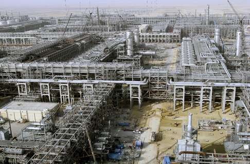 An undated file picture shows part of the al-Khurais oil facility 160 kilometres east of Riyadh.Photo: AFP