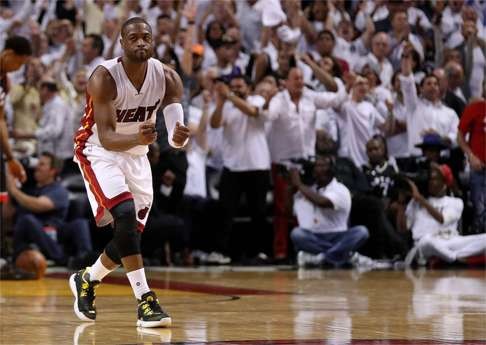 Wade proved to be the hero again for the Heat. Photo: AFP