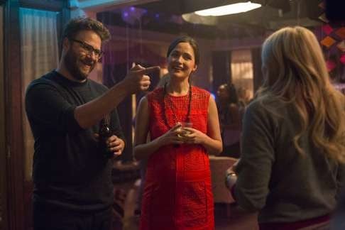 Seth Rogen and Rose Byrne in a scene from the film.