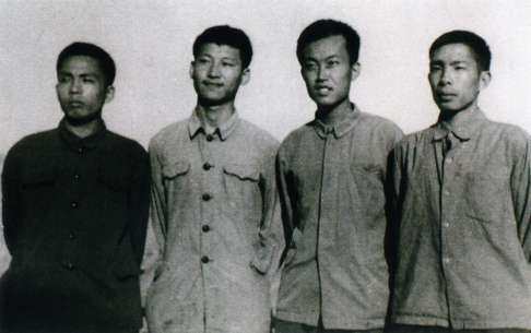 Xi Jinping (second from left) in Shaanxi in 1973. Photo: Xinhua