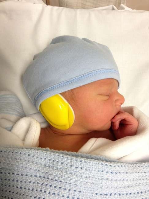 A baby is readied for an MRI scan. Photo: Lucinda Winckworth