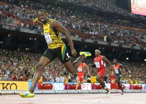 Usain Bolt is due to run in the Czech Republic on Friday. Photo: Kyodo