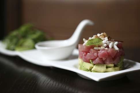 The tuna tartare with avocado needed a lot of sauce.