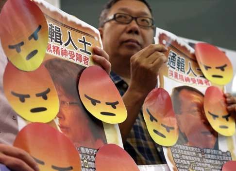 Pressure groups protest against perceived discrimination against the mentally challenged. Photo: Nora Tam