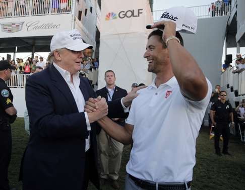 Republican presidential candidate Donald Trump has made hugely divisive comments about Mexico, where the WGC will be moved to from next season. Photo: AP