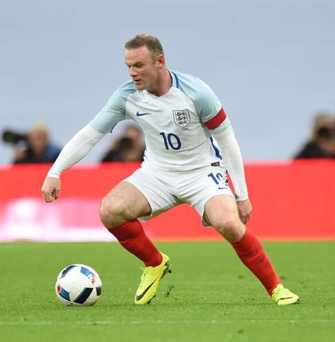 Wayne Rooney played as the centeral striker in an experimental line-up. Photo: EPA