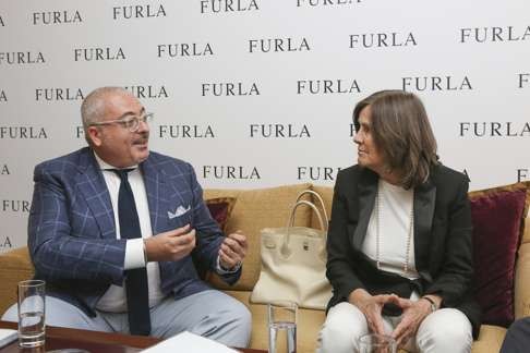 Alessandro Bartoli and Giovanna Furlanetto, Furla president.