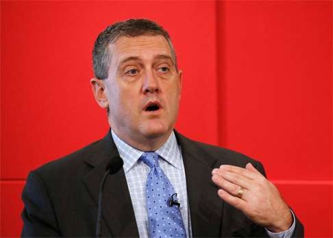 St. Louis Federal Reserve President James Bullard speaks at a public lecture on in Singapore as he also voiced doubts about a June increase in US interest rates. Photo: Reuters