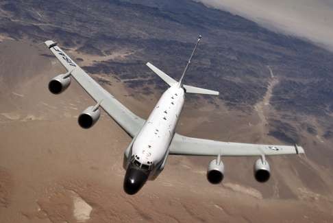 A US RC-135 Rivet Joint reconnaissance aircraft pictured over Southwest Asia. File photo: SCMP Pictures