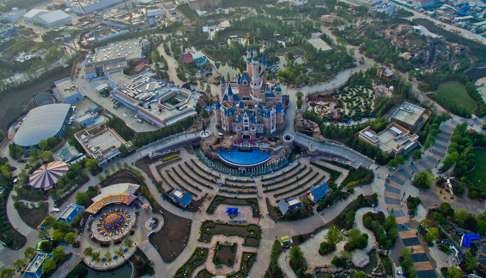 A aerial view of Shanghai Disneyland. Photo: Xinhua