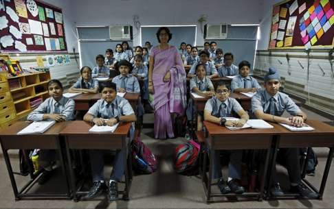 A classroom in New Delhi. India is expected to increase public spending on education, but needs to spend it more wisely, the EIU report finds. Photo: Reuters