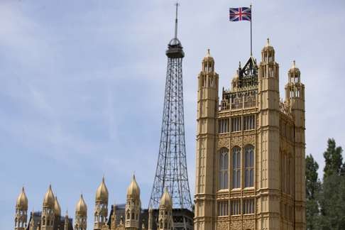 A scale model of the British Houses of Parliament stands in front of a model of the Eiffel Tower at the Mini Europe theme park in Brussels, Belgium. The European country with the greatest appetite for referendums is France. Photo: Bloomberg