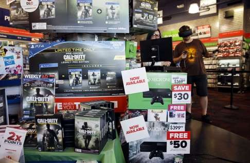 Call of Duty products on display at a store in West Hollywood, California. Photo: Bloomberg
