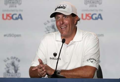 Mickelson is in high spirits ahead of his Oakmont test, Photo: AFP