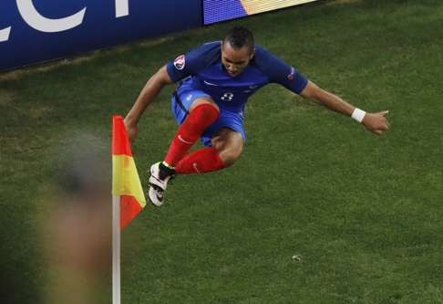 France's Dimitri Payet celebrates scoring their second goal REUTERS/Jean-Paul Pelissier Livepic