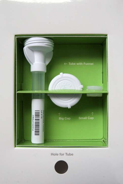 The testing kit from 23andme.