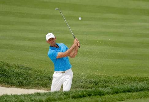 Charl Schwartzel of South Africa during the second round of The Memorial Tournament at Muirfield Village Golf Club.