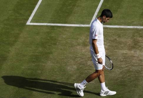 Novak Djokovic just after being defeated in the third round. Photo: Reuters