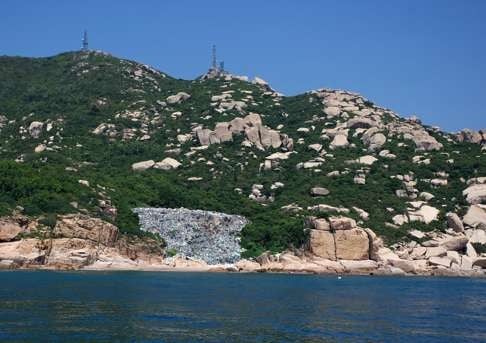 A dump site on Weilingding Island in Chinese waters that may be a source of some of the trash washing ashore in Hong Kong. Photo: Sea Shepherd