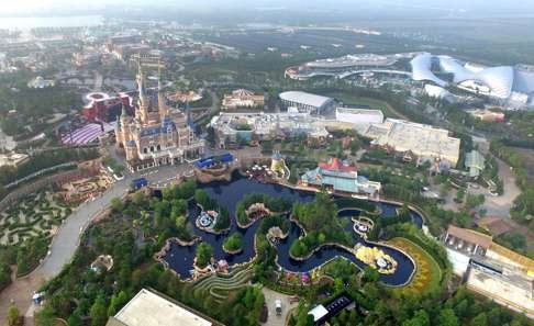 An aerial view of Shanghai Disneyland, which is expected to attract up to 30 million visitors a year. Photo: Xinhua