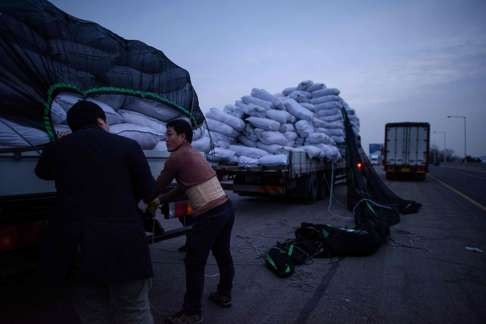 Cargo recovered from the closure of the Kaesong joint industrial area. Photo: AFP