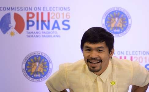 Manny Pacquiao in his role as a senator. Photo: AFP