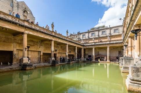 The city of Bath, in Britain, was settled by the Romans.
