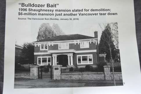 The case of a well-kept C$6million Vancouver home that was simply demolished after purchase is cited in leaked notes for Canadian tax auditors. Photo: SCMP Pictures