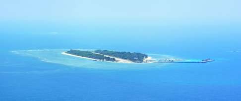 Taiping Island, a Taiwan-controlled island in the Spratlys. Photo: Kyodo