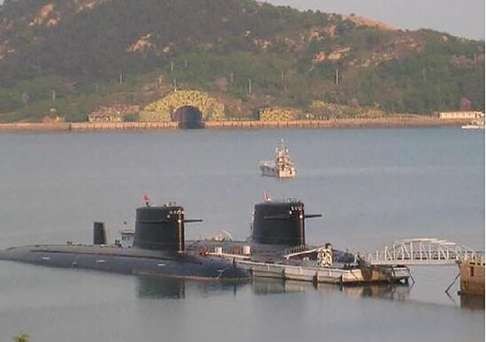 Undated picture of Chinese submarine in Yalong Bay in Hainan. Photo: SCMP Pictures