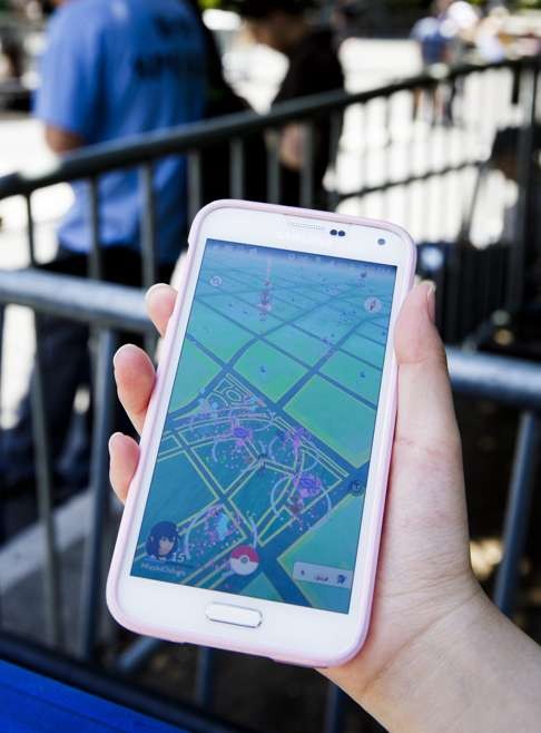 A view of the new game Pokemon Go on a player's smartphone. Photo: EPA