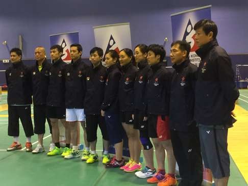 Hong Kong’s badminton Olympic squad.