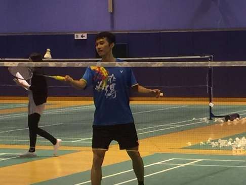 Men's singles player Ng Ka-long at the Hong Kong Sports Institute.