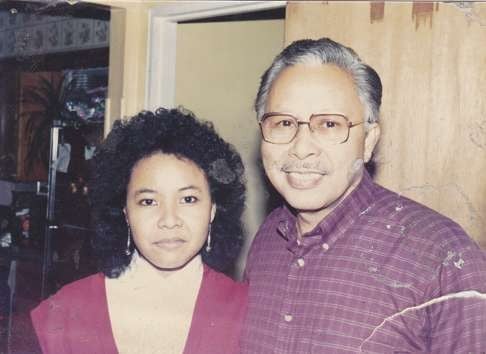 The author’s mother, Judith Hugh-Goffe, with her father, Edwin Hugh, in New York in the 1980s. Edwin never said much about growing up an Afro-Asian boy in Hong Kong. Photo: Hugh family collection
