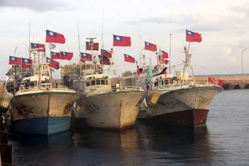 Taiwanese fishing boats docked at Taiping Island in the South China Sea. Nationalist China recovered Itu Aba in 1946 and renamed it Taiping Island. Photo: EPA