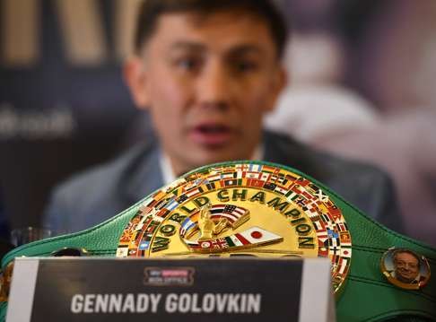 Golovkin hit out at Canelo Alvarez after the media conference. Photo: Reuters