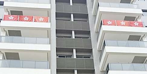 Hong Kong flags outside their balconies at the Athletes’ Village in Rio. SCMP Pictures