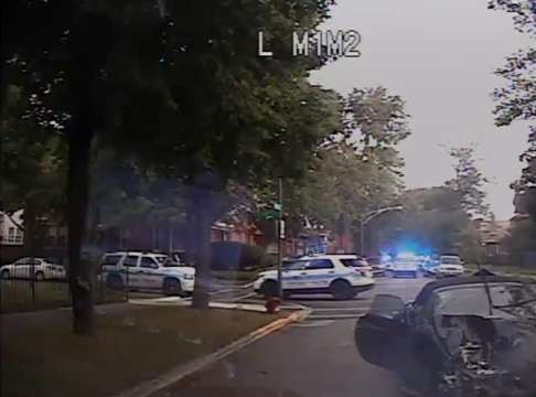A frame grab taken from an in car camera video of the scene. Photo: EPA