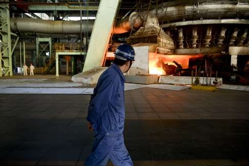 The yuan’s fall against the US dollar since June has made Chinese steel more price competitive. Photo: AFP