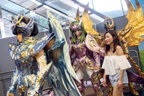 Grown men weren’t the only ones who found themseves at the Saint Seiya exhibition. Photo: David Wong