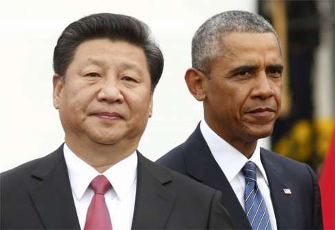 President Xi Jinping and US President Barack Obama at a White House ceremony in September 2015. Photo: Reuters